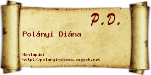 Polányi Diána névjegykártya